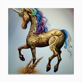 Golden Unicorn Canvas Print