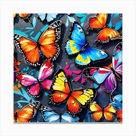 Colorful Butterflies 46 Canvas Print