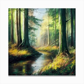 Forest Stream 1 Canvas Print