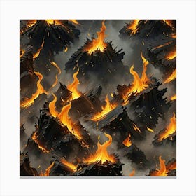 Flaming Fire Canvas Print