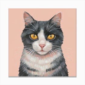 Purrfection Cat Love Print Art Canvas Print