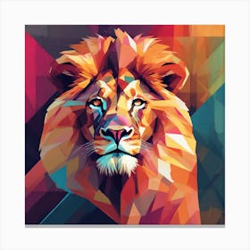 Abstract Representation Of A Majestic Lion, Bold Canvas Print
