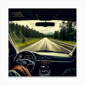 Driving On The Road Canvas Print