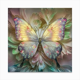 A stunning, lifelike wall art piece featuring a beautiful butterfly Canvas Print