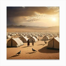 Tents In The Desert 1 Canvas Print