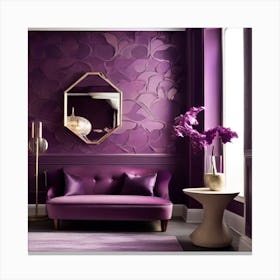 Purple Living Room 1 Canvas Print