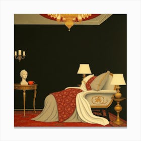 Room With A Chandelier Canvas Print