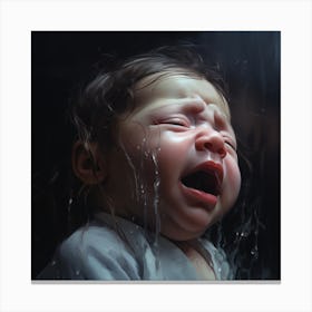 Crying Baby Canvas Print