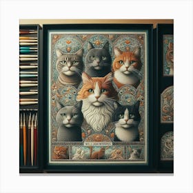 Cat Portraits Canvas Print