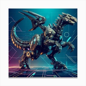 Futuristic Dinosaur Canvas Print