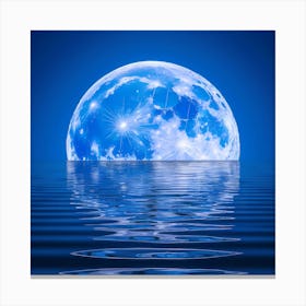 Full Moon Over Water  Canvas Print