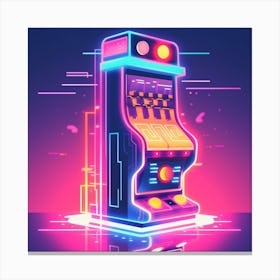 Neon Slot Machine Canvas Print