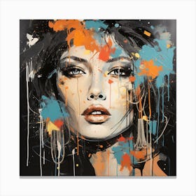 Splatter Girl 4 Canvas Print