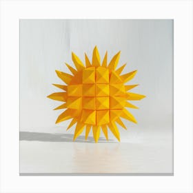 Origami Sun Canvas Print