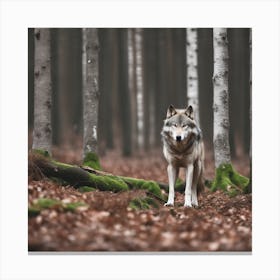 Wolf In The Forest 1 Canvas Print