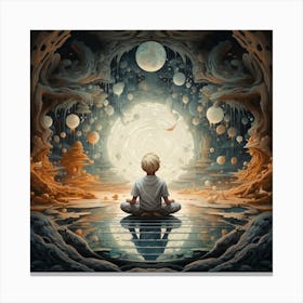 Meditating Man Canvas Print