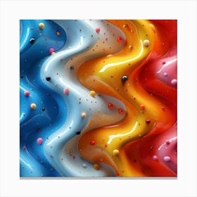 Colorful Ice Cream Background Canvas Print