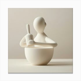 Man In A Bowl Canvas Print