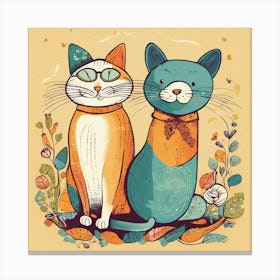 Two Cats 4 Canvas Print