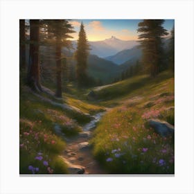 Path In the Woods Canvas Print