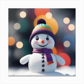 Snowman 9 Canvas Print