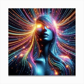 Psychedelic Woman Canvas Print