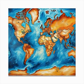 World Map Canvas Print