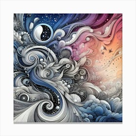 Abstract Psychedelic Painting Canvas Print