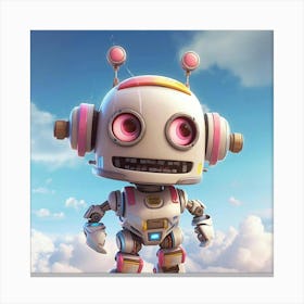 Robot In The Sky 4 Canvas Print