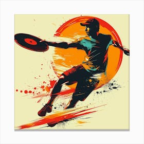 Freestyle Frisbee Canvas Print