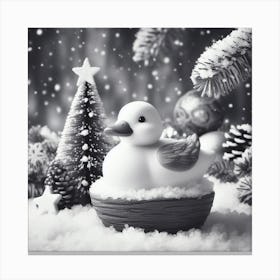 Black And White Christmas 1 Canvas Print