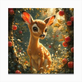 Deer In The Forest Canvas Print