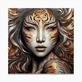 Tiger Woman 3 Canvas Print