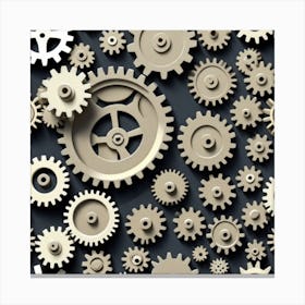 Gears Background 13 Canvas Print