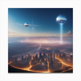 Futuristic City Canvas Print