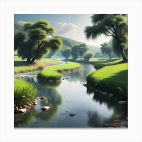 River In The Grass 7 Canvas Print