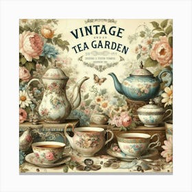 Vintage Tea Garden 2 Canvas Print