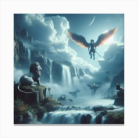 Angels And Lions Canvas Print