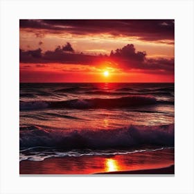 Sunset On The Beach 383 Canvas Print