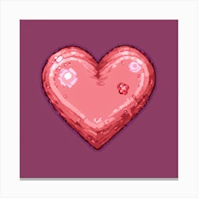 Pixel Heart Canvas Print