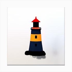Drawing Of A Haunted Lighthouse In Silhouette Styl(1) Canvas Print