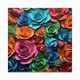 Paper Roses 3 Canvas Print