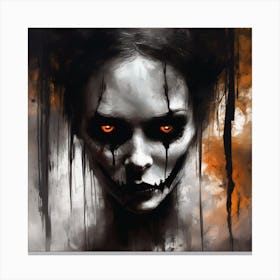 Face Of The Devil Canvas Print