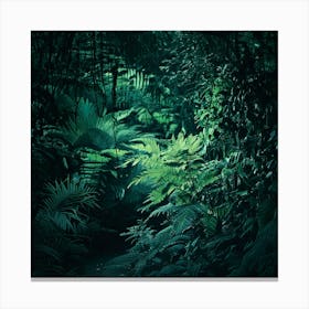 Firefly Moody Flora Depths Dark, Atmospheric Floral Scenes With A Mysterious Feel Canvas Print