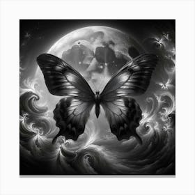 Butterfly In The Moonlight 3 Canvas Print