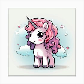 Cute Unicorn 468 Canvas Print