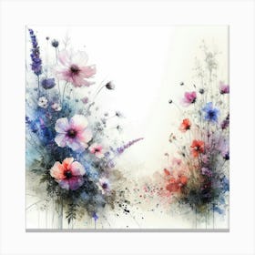 Watercolor Flowers 1 Canvas Print