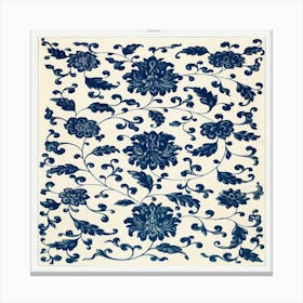 Chinese Blue And White Canvas Print