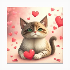 Asm Love Cat For Valentine Day 44e53104 B5bb 4407 9025 91c433bd5acf Leinwandbild