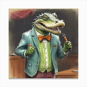 Alligator Judge 1 Canvas Print